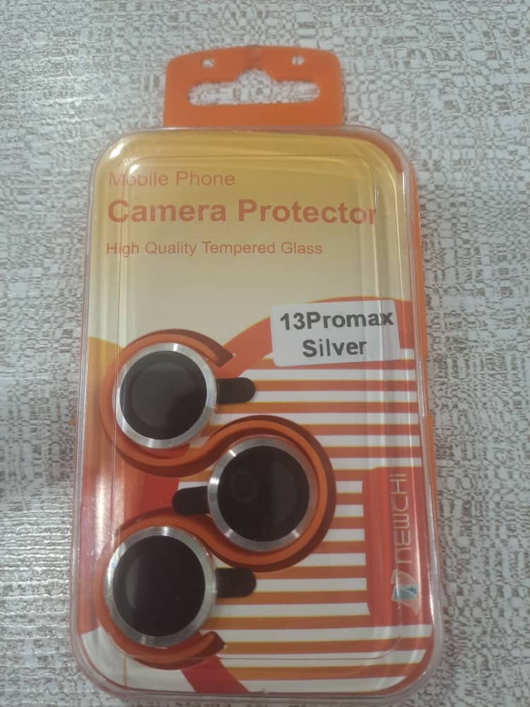محافظ لنز گوشی موبایل ایفون 13 پرومکس نقره ای