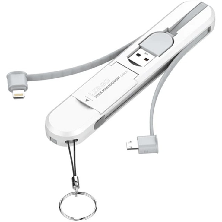 کابل تبدیل USB به USB-C/MicroUSB/لایتنینگ الدینیو مدل LC-130 طول 0.2 متر - Thumbnail 2