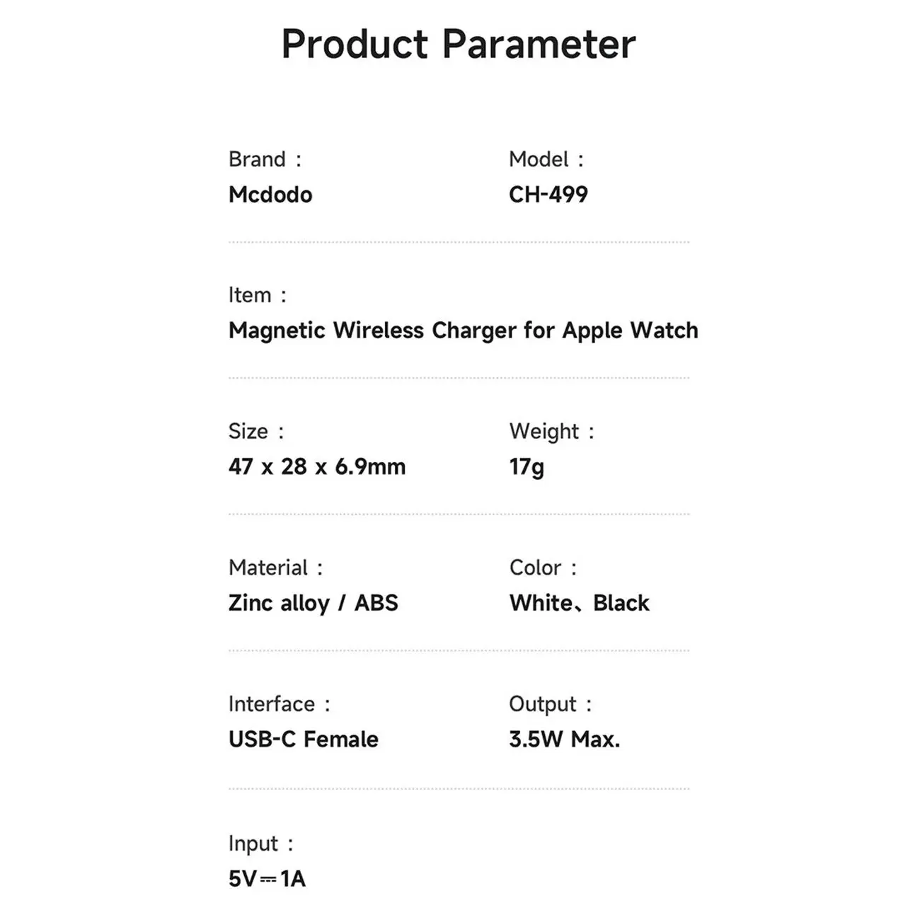 شارژر وایرلس مگنتی اپل واچ 3.5 وات مک دودو CH-4993/CH-4992 - Thumbnail 3