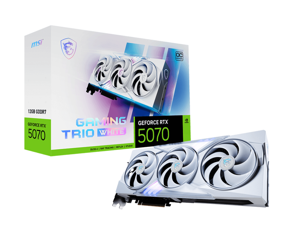 کارت گرافیک RTX 5070 MSI GAMING TRIO WHITE OC 12GB