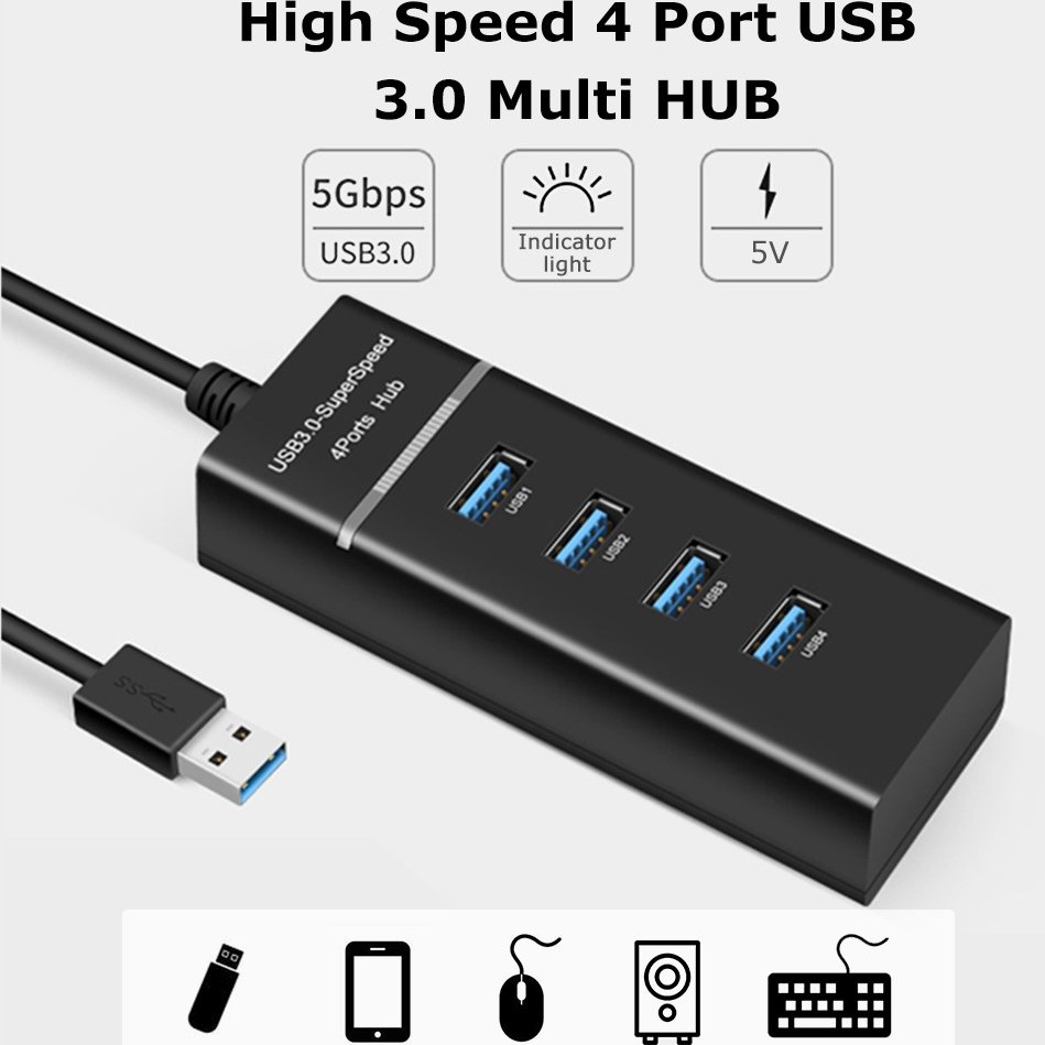 هاب 4 پورت 30 سانتی متری USB3.0 - Thumbnail 1