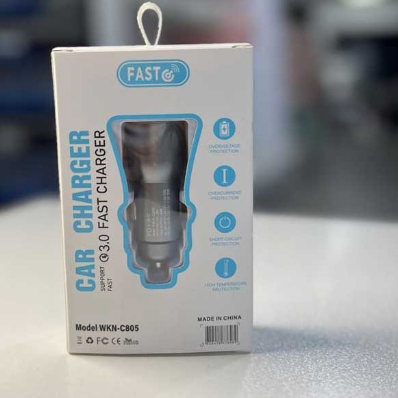 شارژر فندکی FAST مدل WKN-C805 با توان 55 وات و خروجی‌های Type-C و USB-A - Thumbnail 1