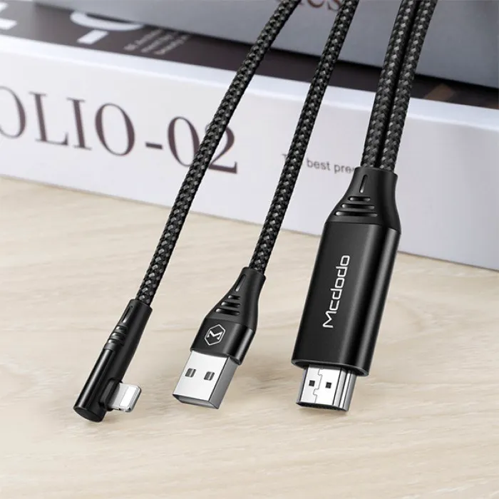کابل تبدیل لایتنینگ به HDMI مک دودو مدل CA-6400 طول ۲ متر رزولوشن ۴K - Thumbnail 1