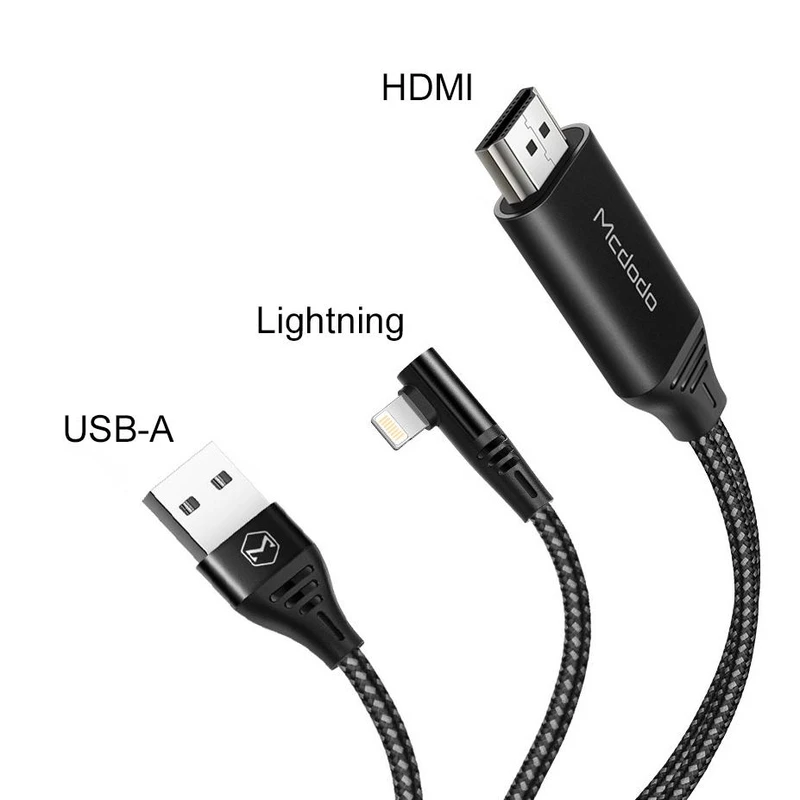 کابل تبدیل لایتنینگ به HDMI مک دودو مدل CA-6400 طول ۲ متر رزولوشن ۴K - Thumbnail 5